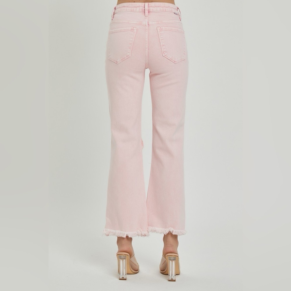 Just Arrived NEW Color High‎ Rise Knee Distressed Straight Pants - Picture 4 of 8